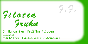 filotea fruhn business card